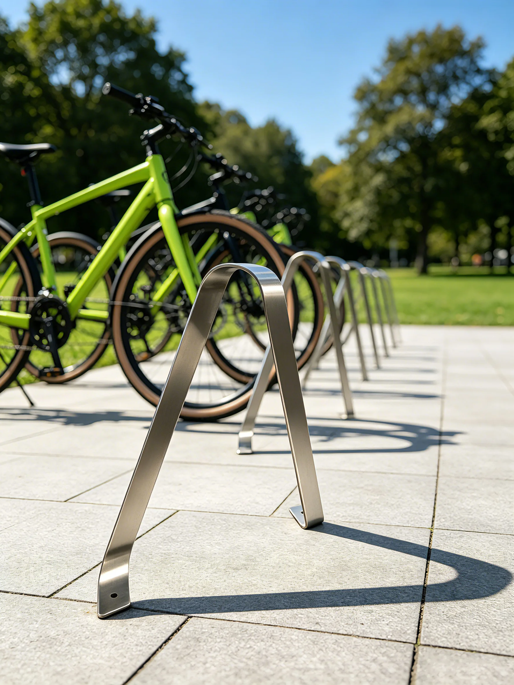 stainless steel outdoor bicycle rack